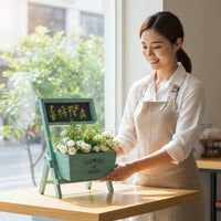Chalkboard Planter Box Sturdy Tabletop Display Planter Easy to Arrange for Table