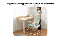 Ergonomic Design Mesh rear Sled Base Chair assistance Sled Base Armchair Padded Seat Office Furniture Easy to Assemble for Students, Home Users, Conference Attendees, Study, Bedroom, Reception Area, Waiting Room