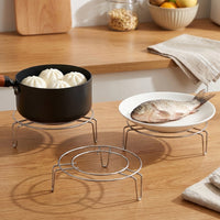 Vegetable Steamer Basket with Rack Stand, Stainless Steel Steamer and Steaming Basket for Home Kitchen, No Installation Required Bun Steamer Insert