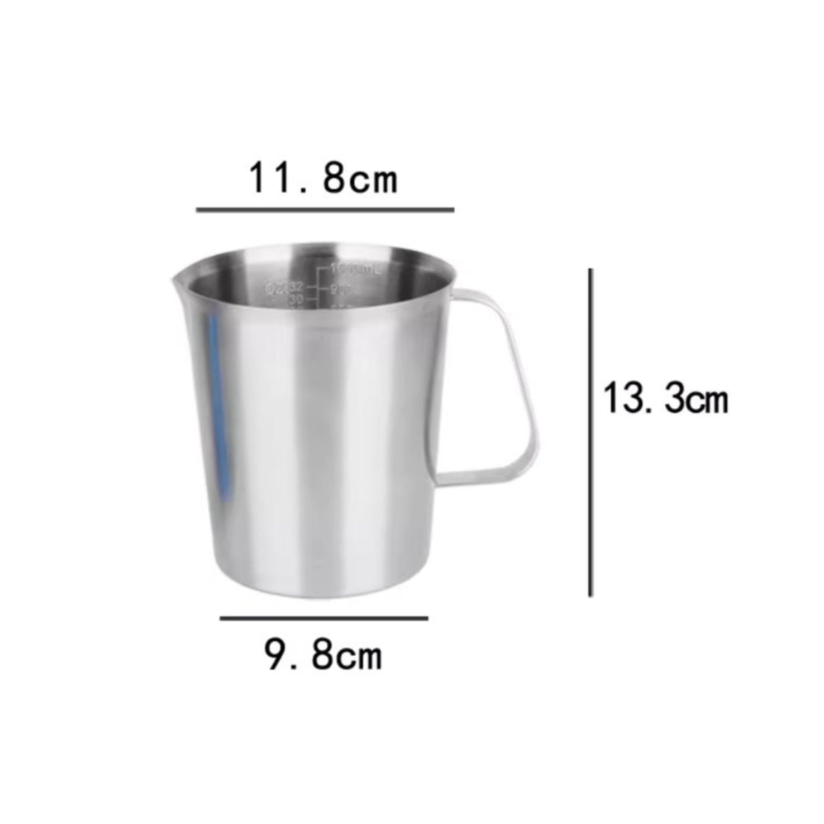 Stainless Steel Measuring Cup Rust Resistant Pouring Container Wide Mouth