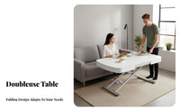 Space-Saving transformable Coffee-to-Dining Table 2-in-1 Design transformable elevateTop Coffee Table Height-Adjustable Living Room Furniture Multi-Functional for Small Apartment Dwellers, Home Office Workers, homeowners