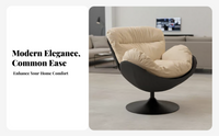 Modern oval kids swivel recliner chair for living room
