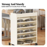Movable Book Rack 360° Rotating Wheels Rolling Rolling Storage Versatile Use