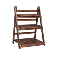 Multi-Tier Folding Planter Shelf Weather-Resistant blossom Rack for Corner Space