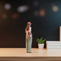Girl Figure Holding Coffee Colorful Street Fashion Miniature Girl