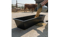 Flat-Bottom Feed Trough Rectangular Water Trough Heavy-Duty Livestock Feeder Sturdy for Pasture