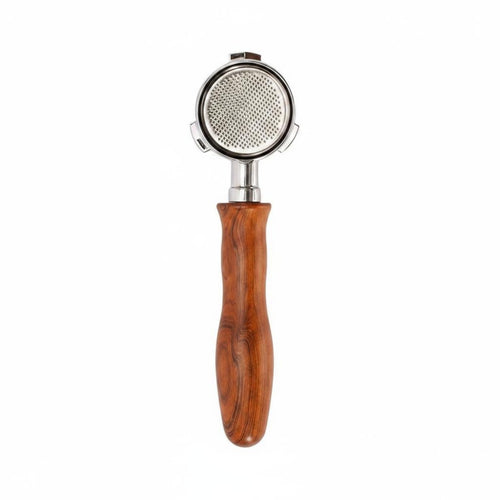 Coffee Machine Handle Professional Filter Basket Alloy Portafilter Stainless Steel Appliance Part Detachable Wood Resin Grip Universal Fit Suitable for Espresso Lovers Home Brewing