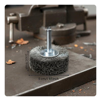 Rust Removal Wire Wheel Brush Paint Stripping Drill Wire Wheel Heavy Duty Carbon Steel Rotary Brush Thickened for Metalworkers, Mechanics, DIY Enthusiasts, Auto Repair, Metal Fabrication, Workshop, Garage