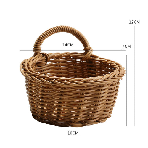 Kitchen Hanging Storage Basket Easy to Clean for Balcony, Bathroom