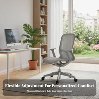 Reclining rotating Chair with Footrest Ergonomic Design Computer Seat sturdy Duty Breathable Mesh spine for Studying, Study Room