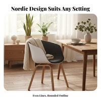 Single Paddinged Seat Modern and Aesthetic Upholstered Shell Chair Soft Upholstery Breathable Textile for Homeowners