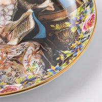 Oil Painting Soup Plate, Blue, 20cm Diameter