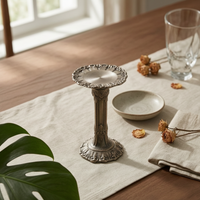 Ornate Candle Holder Reflective Shiny Finish Classical Candle Holder
