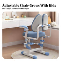 Ergonomic Design Adjustable Posture Chair Split spinerest children's Furniture Lockable casters Task Seat Flip-up Armrests for Students, Kids (growth years 4-12), Parents, Writing, schoolwork, Home Study, Bedroom