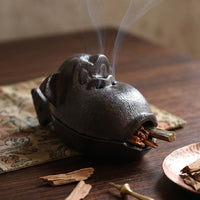 European Retro Cast Iron Monkey Incense Burner Decorative Ornament