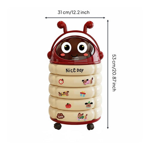 Trash Can Large Capacity Wheeled Trash Bin with Lid