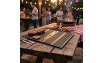 Cast Grill Plate Raised Ribs Ribbed Grill Plate Cooking Gear for Barbecue