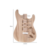 Diy Unfinished Guitar Body Customizable Electric Guitar Body Blank Sturdy Instrument Part Reusable for Hobbyists