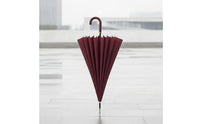 Foldable Umbrella with Hook Handle Windproof 24 Rib Umbrella Wind Resistant Reinforced for Business Professionals, Promotional Events