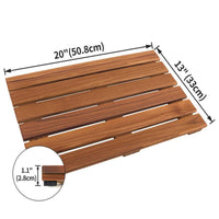 Wooden Bath Mat Moisture-Resistant Wooden Shower Mat Long-Lasting for Spa