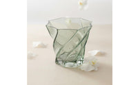 Green Glass Vase Light Luxury Twisted Glass Vase Versatile for Tabletop