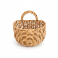 Woven Wall Basket Open-Top Home Storage Loop Handle for Bathroom