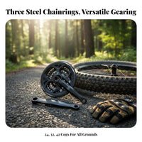 Triple Chainring Crankset With Chain Guard Mountain Bike Crankset Mountain Bike Crank Lever Set Square Taper Crank Lever Set