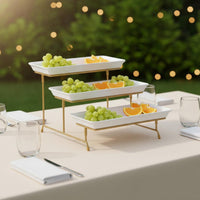 3 Tier Dessert Stand Reusable Tiered Tray Stable for Buffet