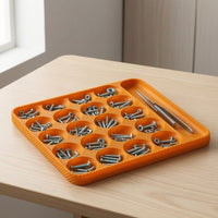 Silicone Organizer Tray Flexible Silicone Parts Tray Parts Organizer with Compartments Easy-to-Clean Low-Height for Technicians