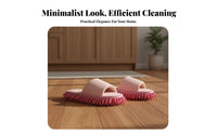 2 Pieces Quiet Mop Slippers Scratch-Effortless Detachable Sole Shoe Covers Multi-Functional Washable Duster Shoe Covers Slip-Resistant for Homeowners, People with Pets, Hardwood Floors, Kitchen, Living Room, Bathroom