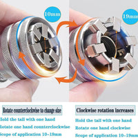 Universal Socket 3/8-3/4 Adjustable Socket 10-19 Multi-function Wrench Socket Magic Electric Wrench