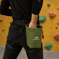 Climbing Chalk Bag, Bouldering Chalk Bag with Drawstring Closure, Abrasion Resistant Textile, 16x13x6cm for Rock Climbing