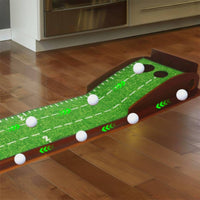 With Scale Marks Auto Ball Return Putting Mat Distance Markers Auto Return Putting Mat Alignment Markings Two Hole Design for Home, Office