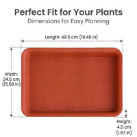 Plant Trays and Rectangular Saucers, Deepened Drip Tray for Indoor Pot, Nestable Water Tray for Family Gardening, Assorted Colors Available, 1PK