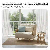 Space-Saving transformable Armchair Foldable Sofa Bed 2-in-1 Design Multi-Functional Furniture Adjustable Backrest for Apartment Dwellers, Students, Office Workers, Small Apartments, Study Room, Balcony