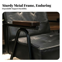 utilitarian Armchair With Armrests Accent Chair Minimalist Aesthetic for Readers