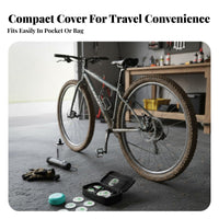 Includes Storage Case Glueless Bike Tire Repair Kit Easy to Use Self Puncture Repair Piece Long-Lasting Materials for Mountain Bikers