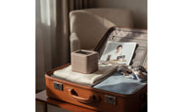 Watch Box with Window PU Leather 2-Slot Watch Box Storage Holder Compact Portable for Travelers, Dresser, Nightstand