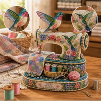 Intricate Beaded Sewing Machine Kit Hands-on Beaded Sewing Machine DIY Kit Relaxing Crafts Beginner-Friendly for Hobbyists, Adults, Room Decor