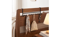 Slim Bedside Hanging Rack Metal Bed Hanger Easy to Reach Wave Hanging Rack Sturdy for Bunk Beds, Dorm Rooms