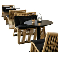 Outdoor Rattan Sofa and Table Set for Commercial Use