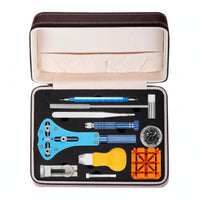 Watch Repair Toolkit Zippered Maintenance Kit Brown