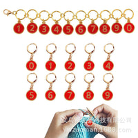 DIY Alloy Accessories Number Oil Drop Pendant for Bracelet Making