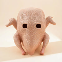 Novelty Roast Chicken Mask Weird Roast Turkey Mask Oversized Comfortable for Adults, Halloween