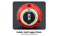 Flame-Retardant Housing Double-Pole Switch Disconnect Switch 12V 24V Mounting Holes