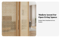 Foldable Design Freestanding Folding Screen Chinese design Folding Panel Screen Minimalist Aesthetic Room Divider Easy to stow for Studio Apartment Dwellers, Homeowners, sectionice Workers, Entrance Hall, Bedroom, Restaurant