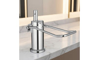 Salon Chair Hydraulic Pump Chrome-Finished Hydraulic Lift Mechanism Vertical Hardware for Hair Stylists