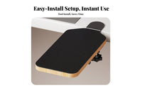 Rotatable Computer Armrest Support Reduces Fatigue Rotating Computer Arm Rest Punch-No-Drill Installation Clamp-on Desk Armrest Soft Padded Surface for Students, Gamers, Gaming Setup, Home, Study Room