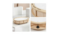 Oval Cat Scratching Lounge with Feet Woven Cat Scratcher Lounge Bed 2-in-1 Pet Furniture Cozy for Kittens