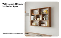 Wall Mounted Beverage Rack Space Saving Modern Wall Organizer Easy Installation Multi-Compartment Wall-Mounted Shelf for Homeowners, Restaurant, Cafe